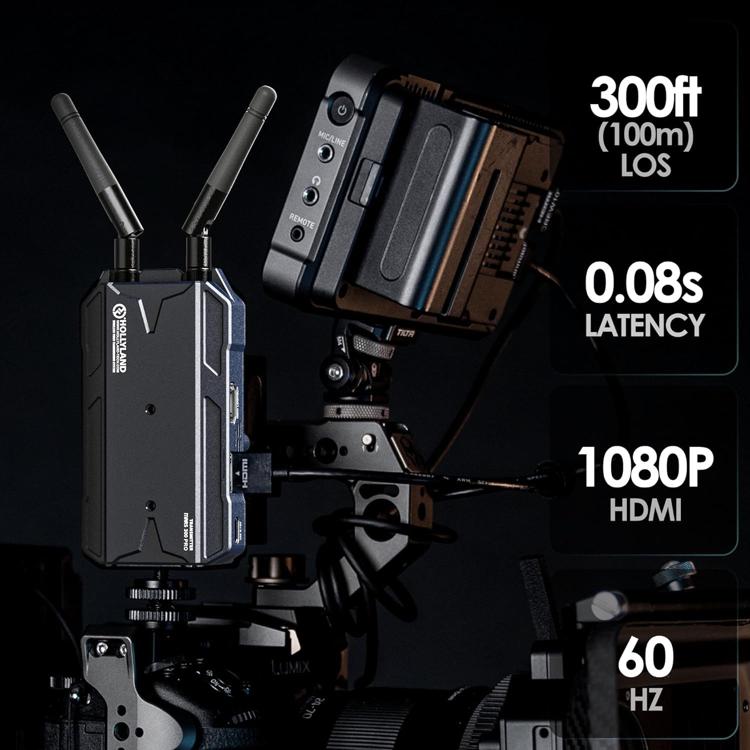 Hollyland Mars 300 PRO Système de Transmission Vidéo sans Fil HDMI
